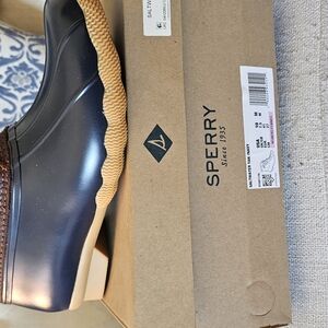 Sperry Womens Blue and Brown Boots